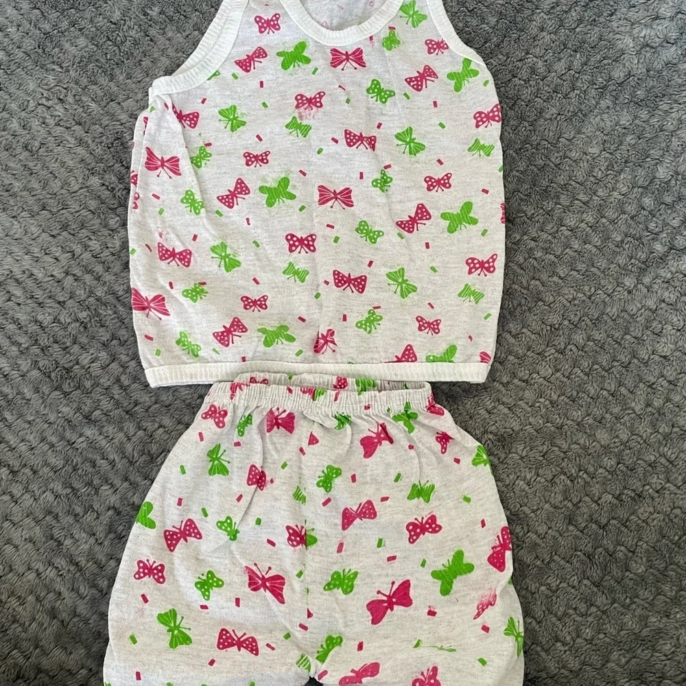 Organic cotton Kids Pajama Set 6-9 months summer sets bundle